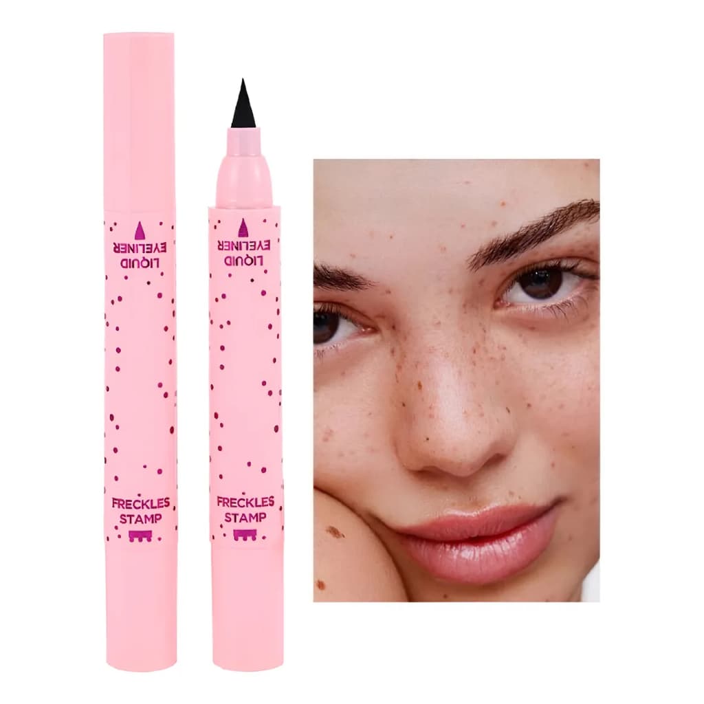 Caneta Sarda Delineador De Sardas De Pontos Para Maquiagem Impermeável 2 Em 1 Carimb