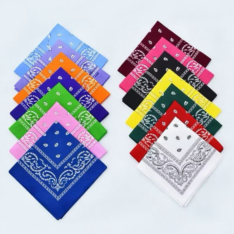 Bandana Lenço Estampado Moda Unissex -55X55Cm Adulto