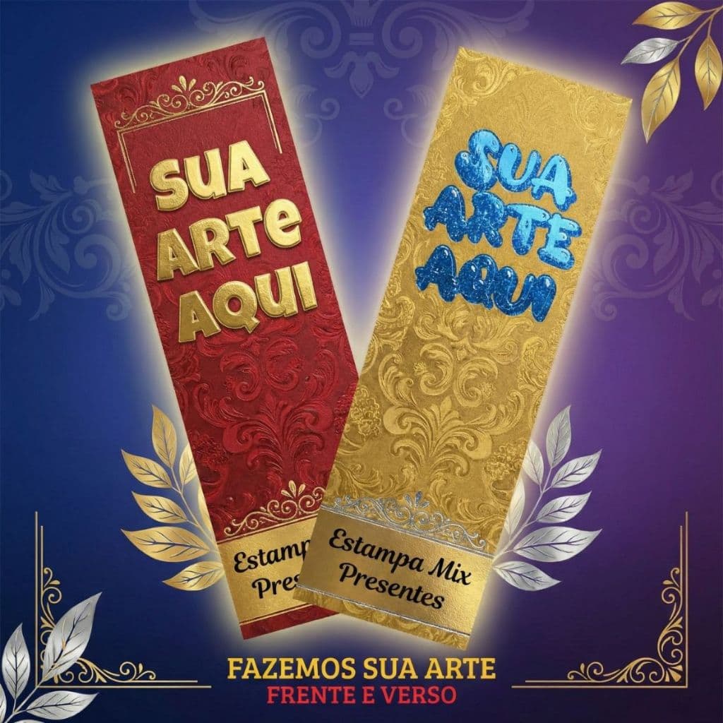 Marca Pagina Personalizado Presente livros Igreja Biblia Fazemos sua arte kit 8 a 100 Papel 180g