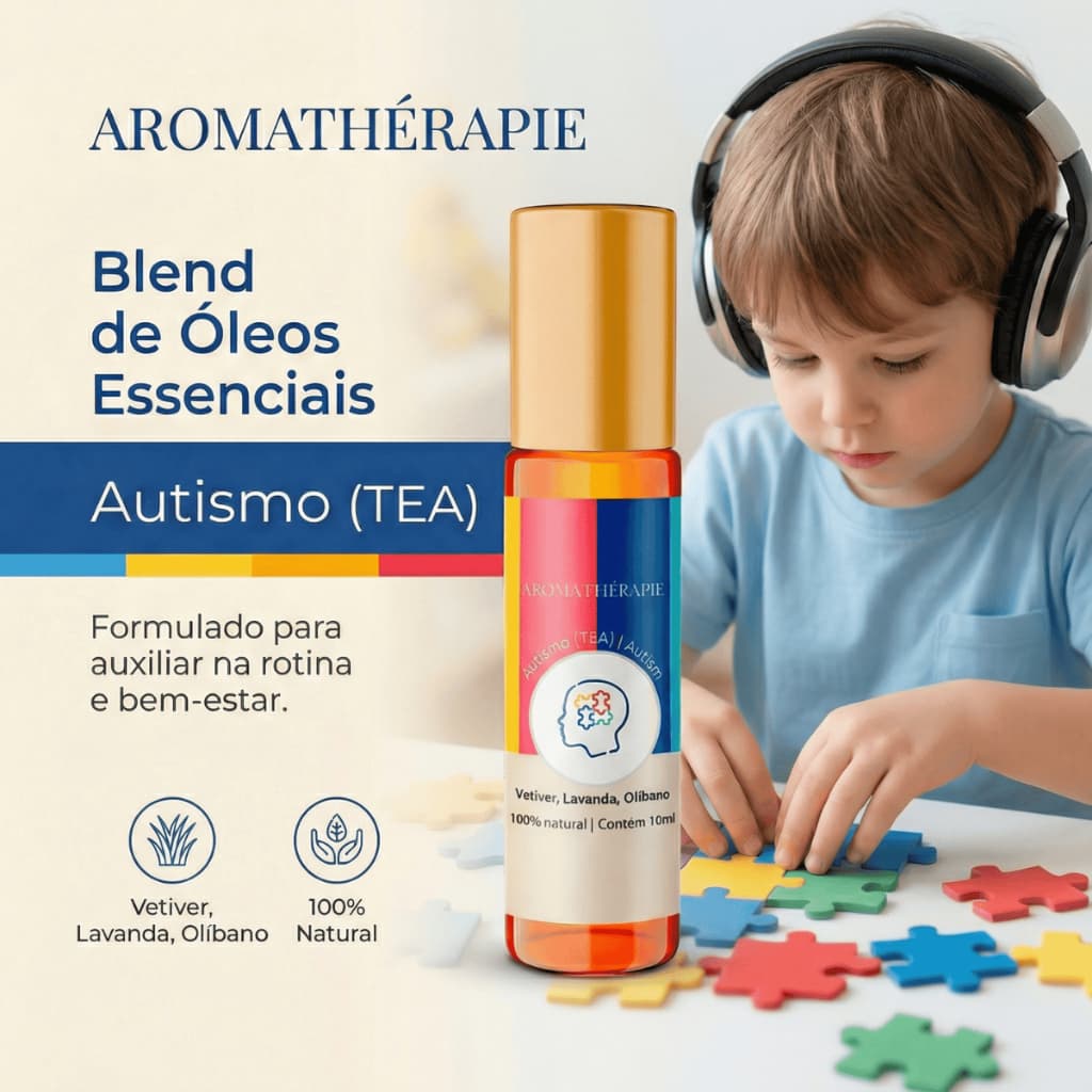 Aromaterapia Autismo (TEA) Vegano Blend Óleos Essenciais Aromathérapie