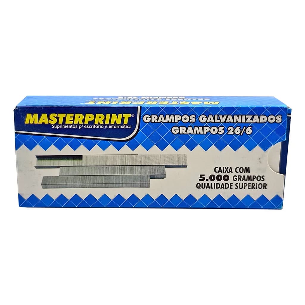 5000 Mil GRAMPO GALVANIZADO CAIXA TAMANHO 26/6