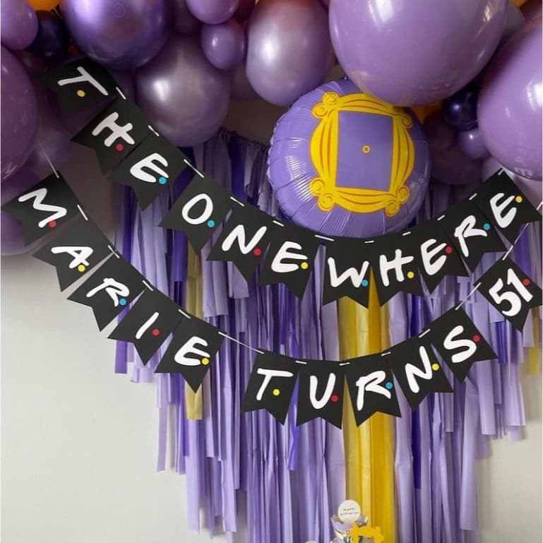 Bandeirola para Decoração de Festas e Eventos Série Friends