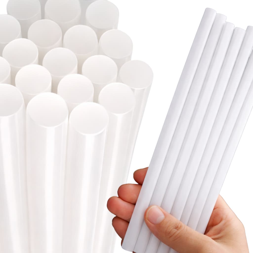 Cola Quente Bastão Branca Fina 7mm Fácil Uso 10/20/30 Unidades