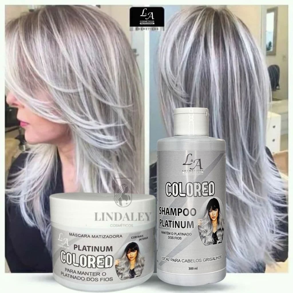 Kit Matizador Platinum Efeito Platinado - S/ Amônia - Resultado 100% Natural La cosméticos 300ml