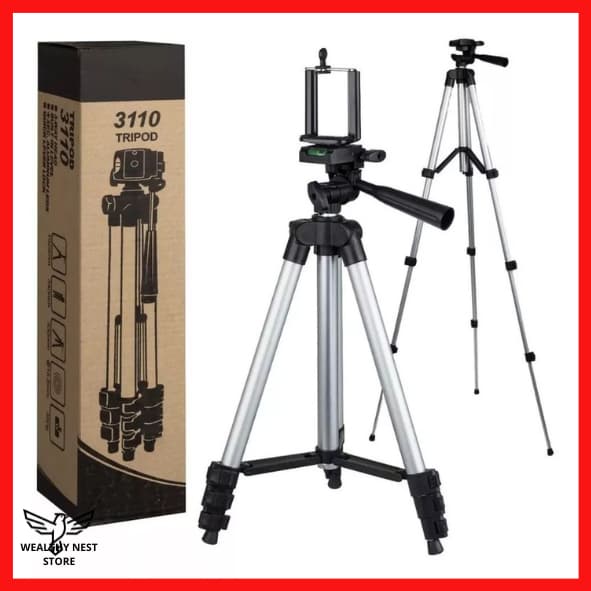 Tripé Universal Suporte Celular Ajustável Com Nível Câmera 1,02m Para Fotografias Vídeos