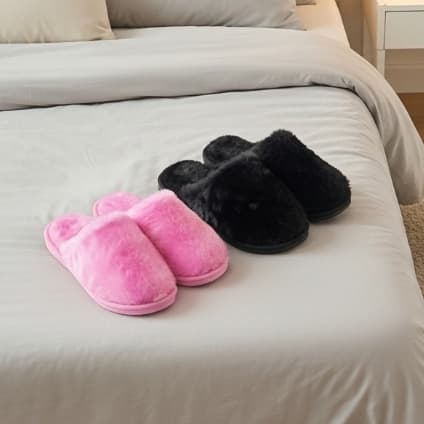 Kit Pantufas para Casal Inverno | Feminina + Masculina | Quentes, Macias e Confortáveis