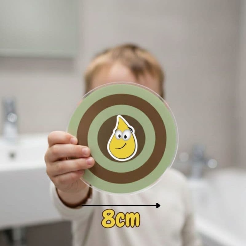 Adesivo Alvo do xixi e cocô em acrílico com adesivo privada vaso sanitário e  banheiro Desfralde