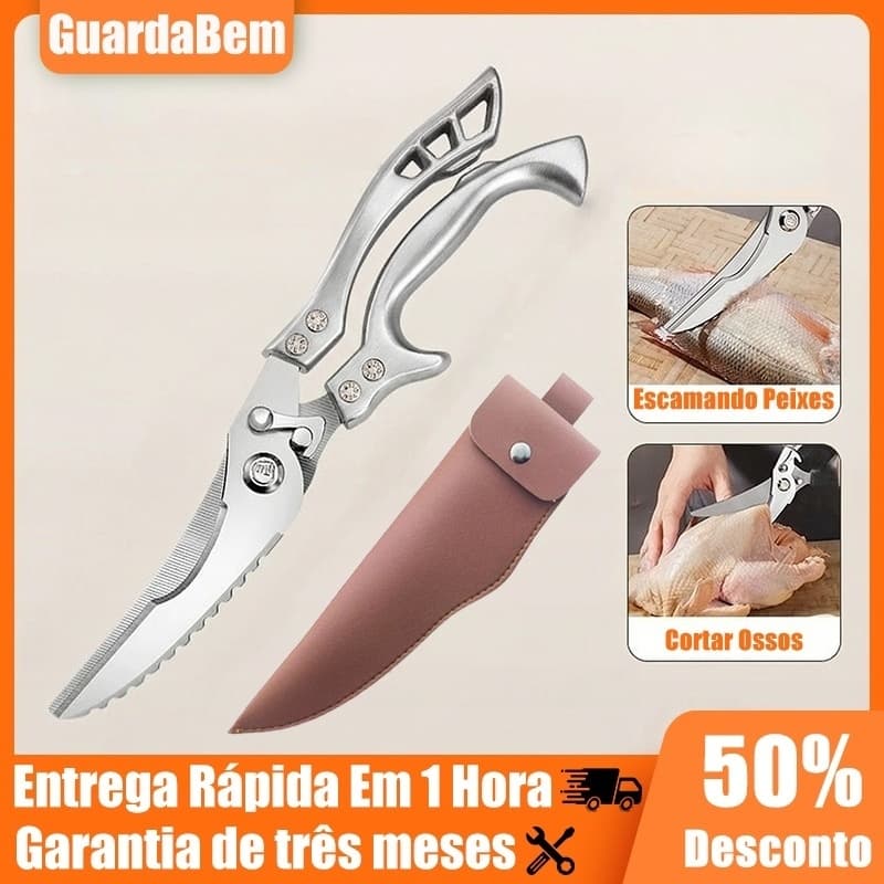 Tesoura Multifuncional Para Corte Alimentos Legumes Peixes Frangos Verdura Inoxidável Utensílios