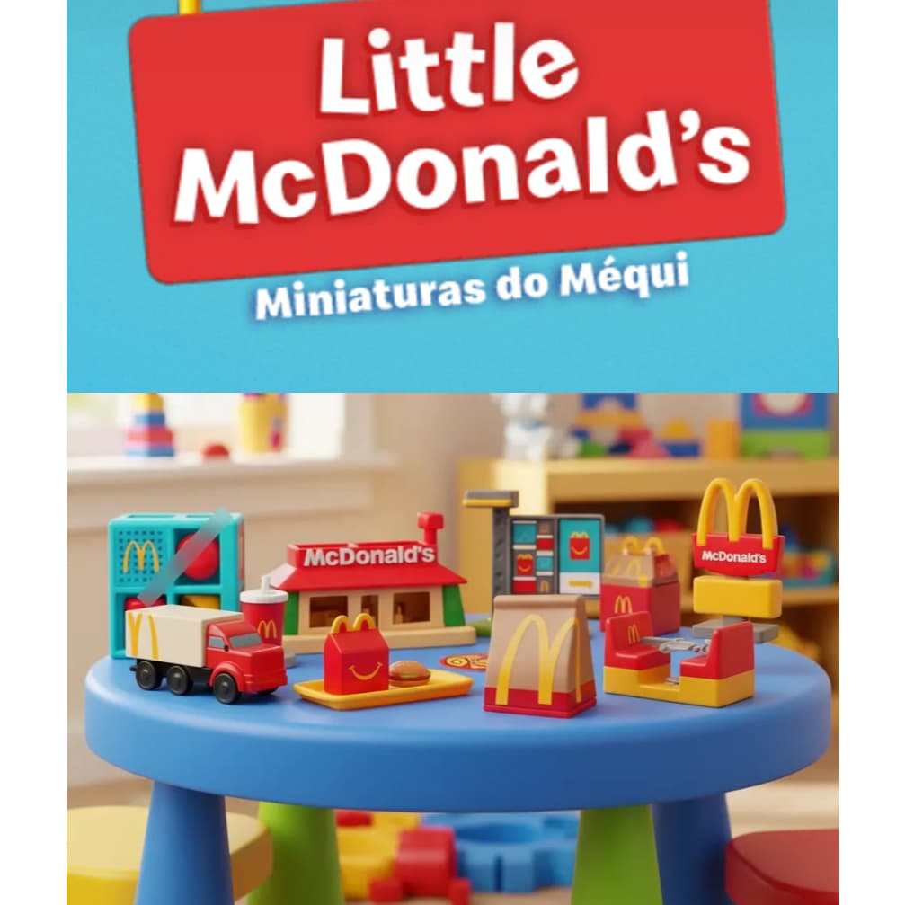 Miniaturas do Méqui Little Mc Donald’s  Lacrados 2026-Mc Lanche Feliz -