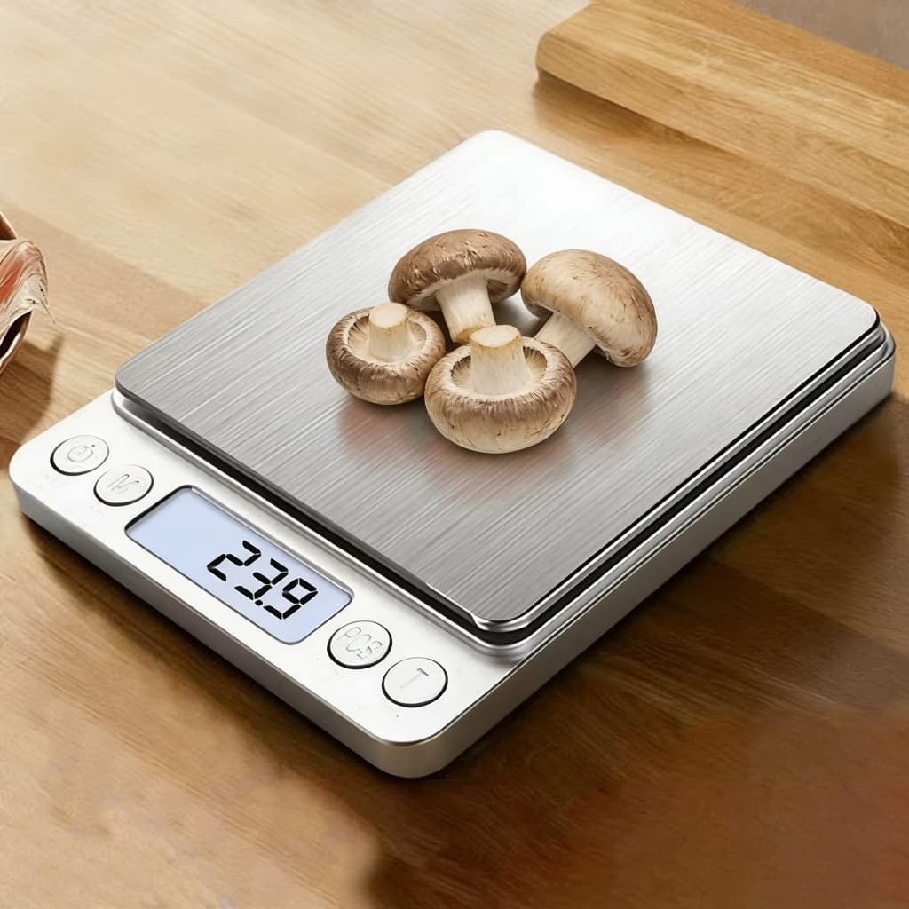 Mini Aço Inoxidável Balança Digital Cozinha 3-10kg Alta, Ideal para Dieta e Confeitaria
