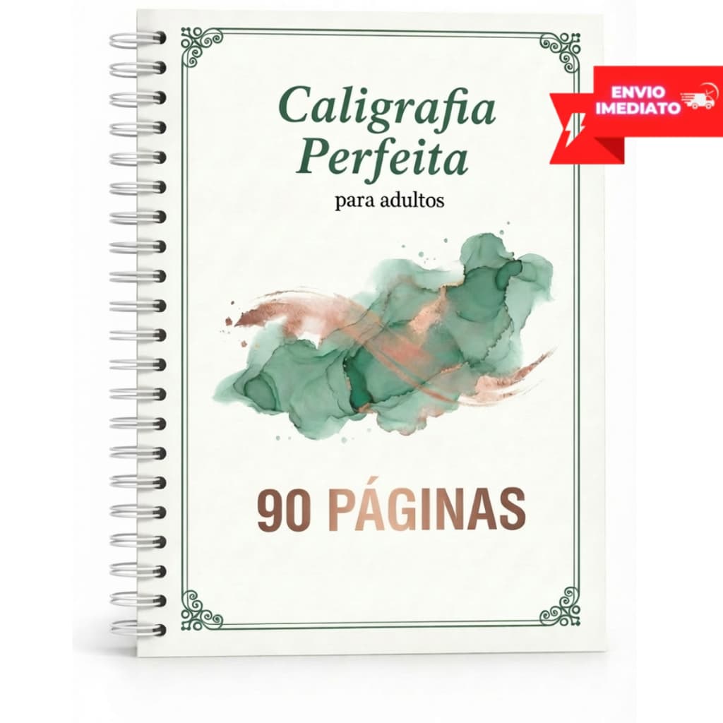 Caderno de caligrafia para adultos
