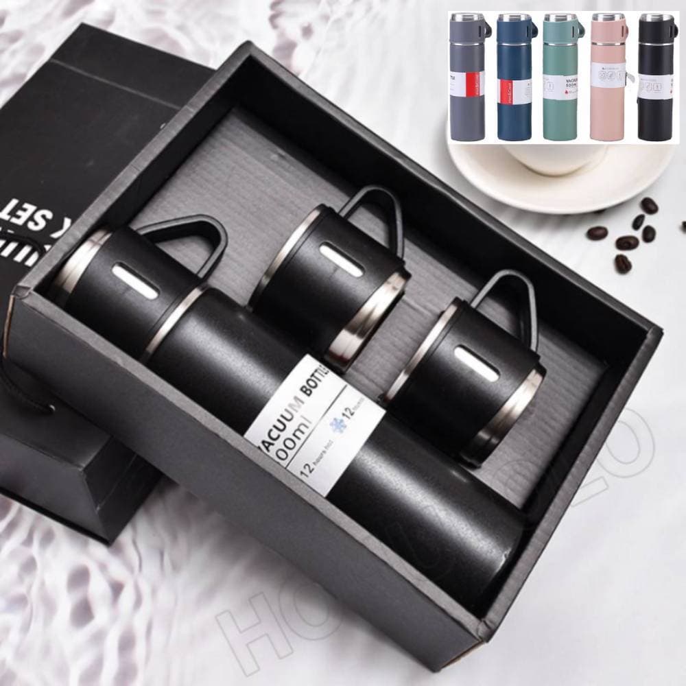 500ml Garrafa Térmica Vacuum Bottle Inox Xícaras Bebidas Fria ou Quente, Várias Cores