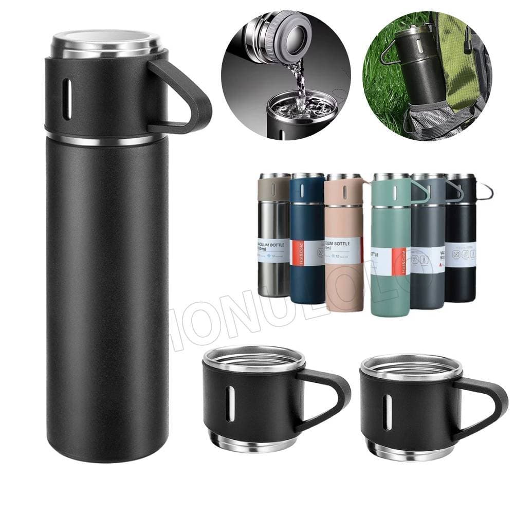 Caneca Garrafa Térmica Vacuum Bottle Inox  Bebidas Fria ou Quente 500ml, Disponível em Várias Cores