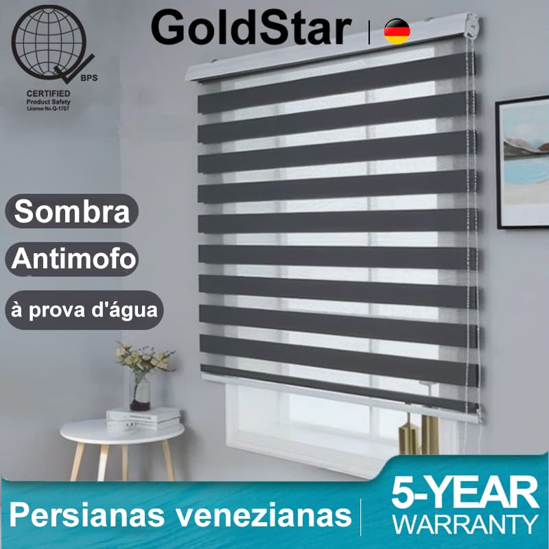 GoldStar Persiana 0.6-1.4*1.6MT Cortina Blackout Para Quarto Sala Cozinha Alemãs