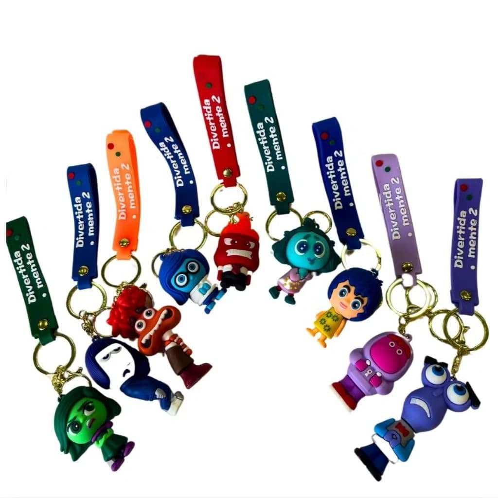 Chaveiro Divertidamente 3D Premium Grande Emborrachado Colecionável Bolsas Mochilas Chaveiro Fofo