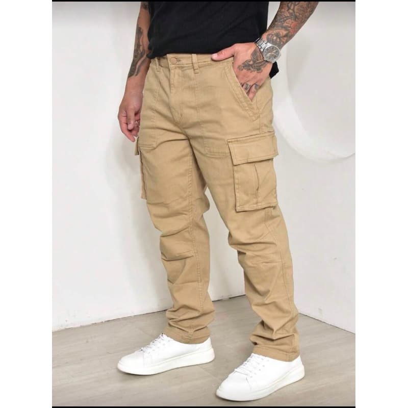 Calça Cargo Sarja Premium - Conforto, Qualidade e Estilo.
