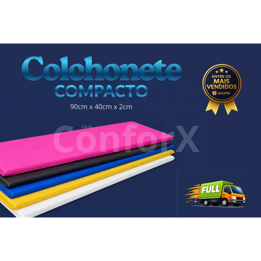 Colchonete de Academia - 90cm x 40cm x 2cm Ginastica Creche Trocador Pets