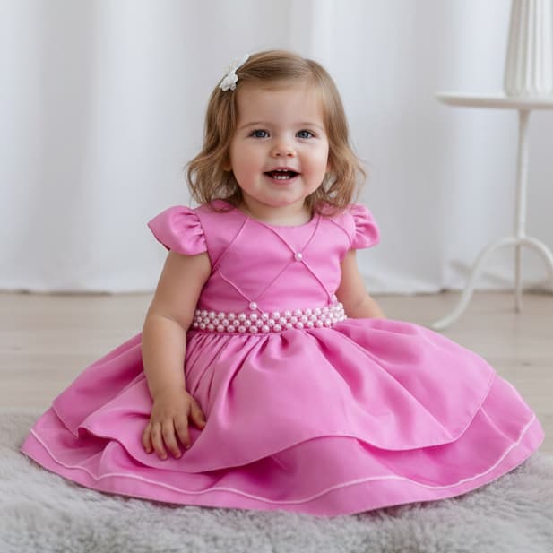Vestido Para Menina Infantil Natal Ano Novo Festas Fim De Ano Presente Rodado Princesa Bebe Igreja