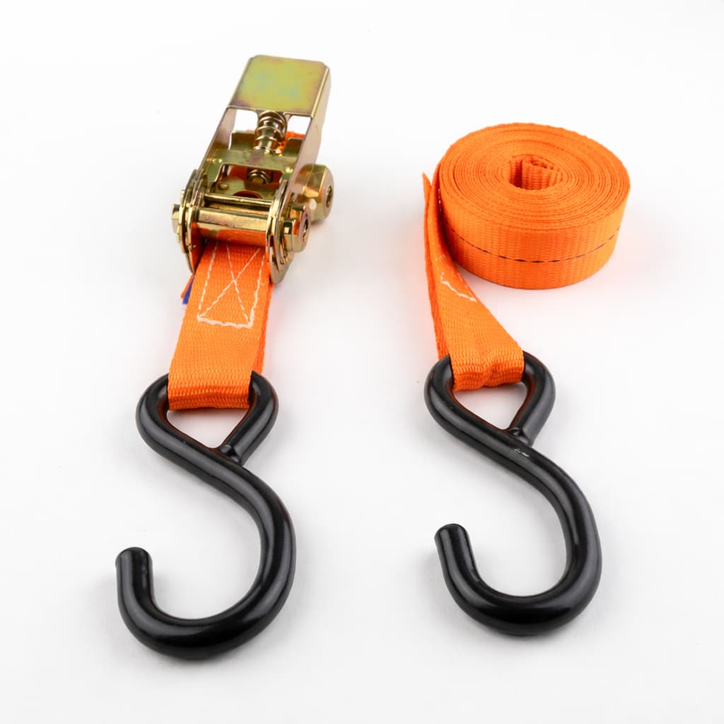 Cinta Catraca Reforçada 800kg 3 Metros com Gancho Emborrachado 25mm