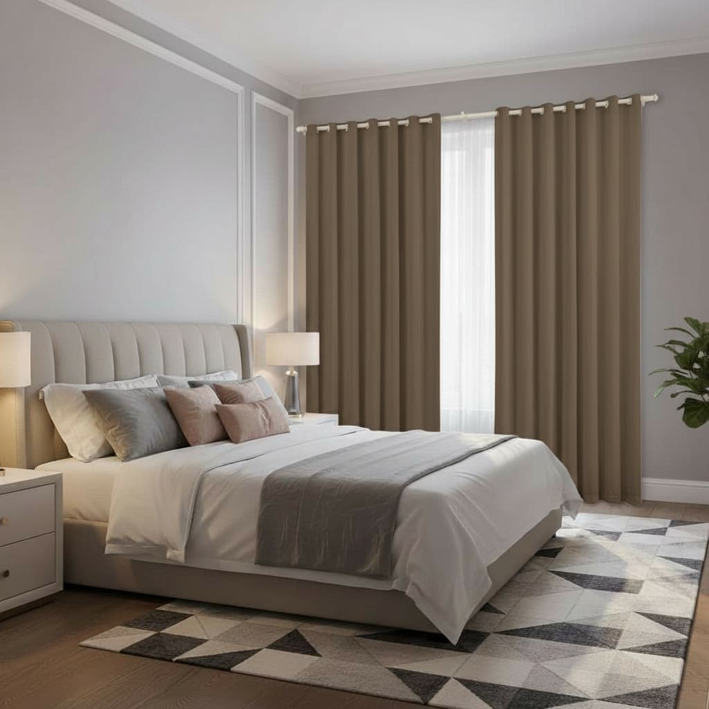 Cortina Oxford 3,00m x 2,30m Para Sala e Quarto Com Ilhós Cromado- Cortina 3 Metros