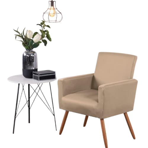 CAPA DE POLTRONA NINA DECORATIVA PARA RECEPÇÃO SALA QUARTO E ESCRITÓRIO