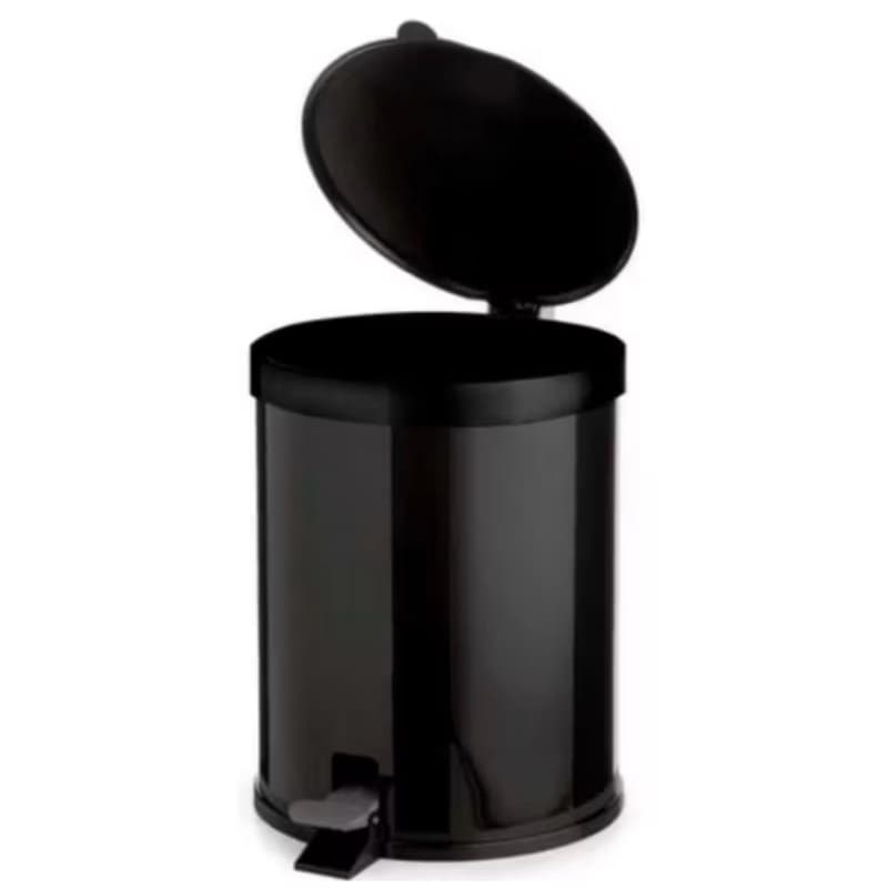 lixeira preta  Banheiro Pedal 7,5 Litros Plástico Cesto Escritório cozinha banheiro