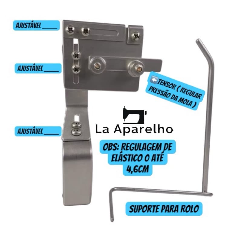 Aparelho De Elástico Universal Para  maquina de Costura Galoneira Plana e Overlock