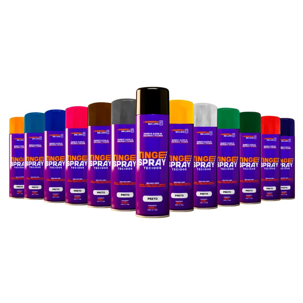 Tinta de Tecidos Roupas Estofados Carpetes - Tingespray 300Ml