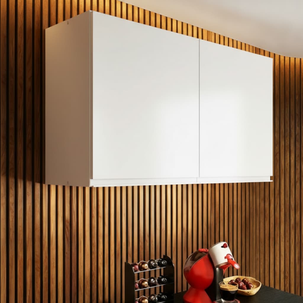Armário Aéreo de Cozinha e Lavanderia 80cm 2 Portas MDF