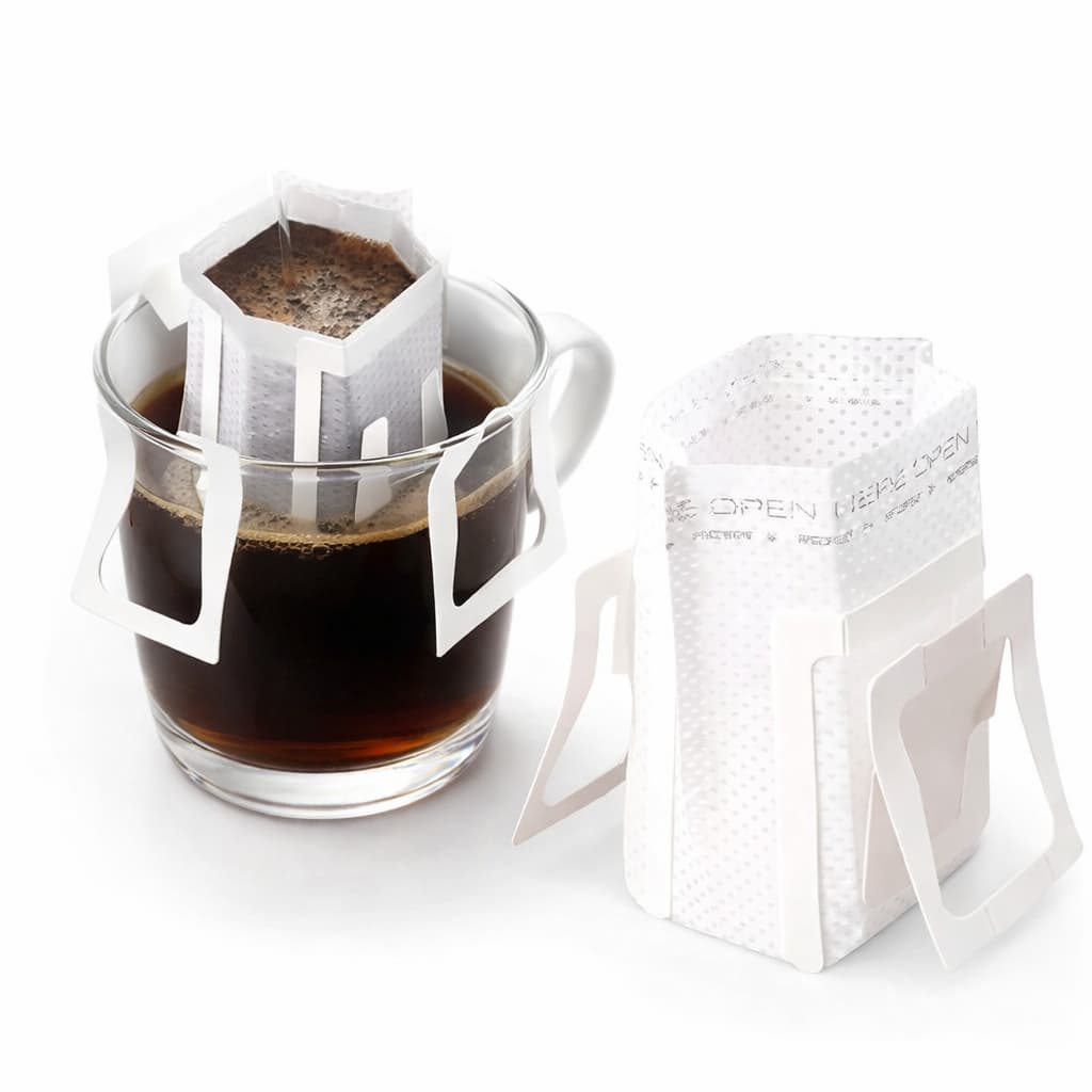 Coador de Café Descartável Individual Kit 50 a 150 Filtros de Papel Portátil com Abas para Dose Única