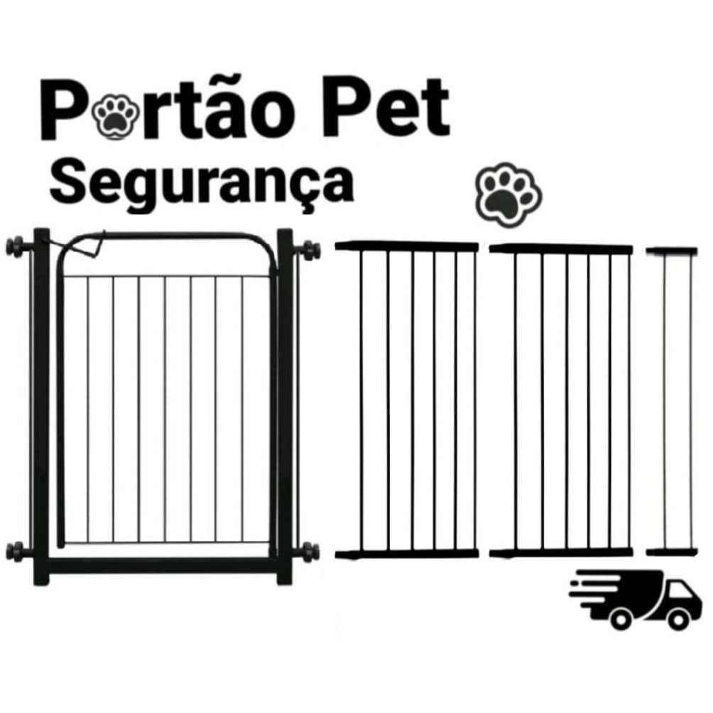 Portão Pet Grade Para Cachorro (68cm A 153cm) Cercado de Proteção