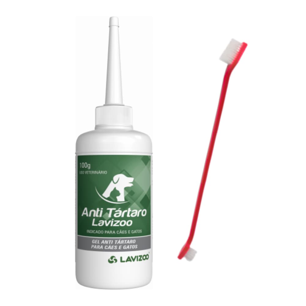 Anti Tártaro Lavizoo mais uma Escovinha para Cães e Gatos