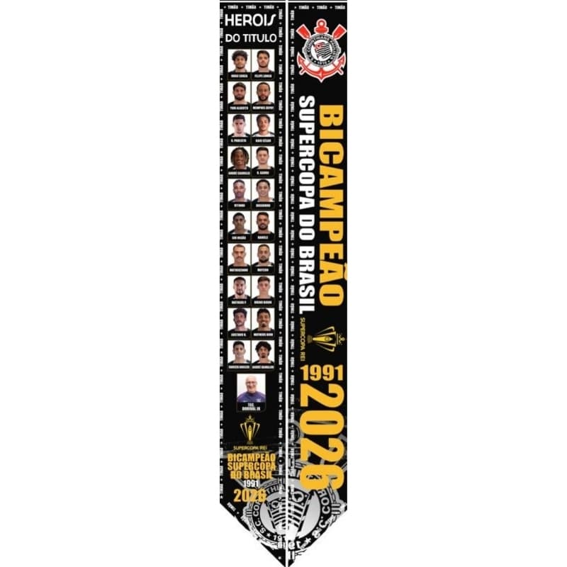 Faixa do Corinthians Bicampeão Supercopa Copa rei 2026