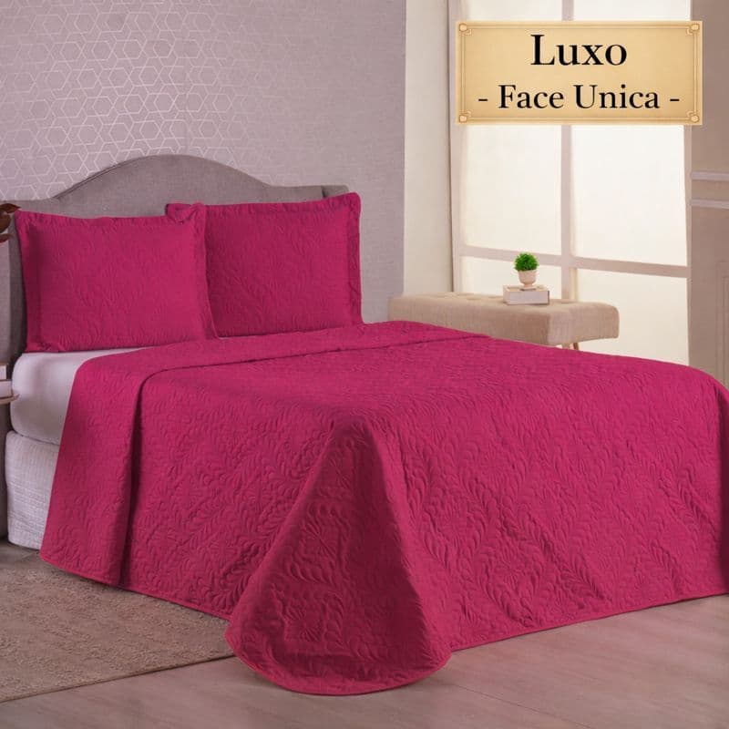 Colcha Luxo Cobre Leito Matelado Para Todos os Tipos de Cama Solteiro/Casal/Queen - CAMARGO ENXOVAIS