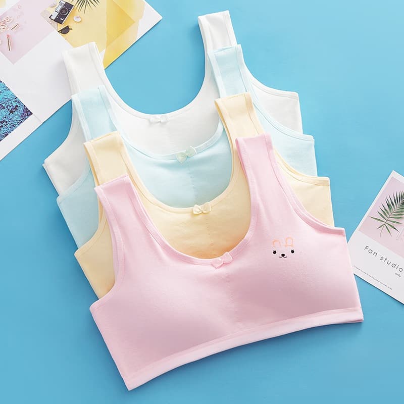 Kit 1 ao 3 Top sutiã  juvenil com bojo/TOP de algodon 10-15 anos