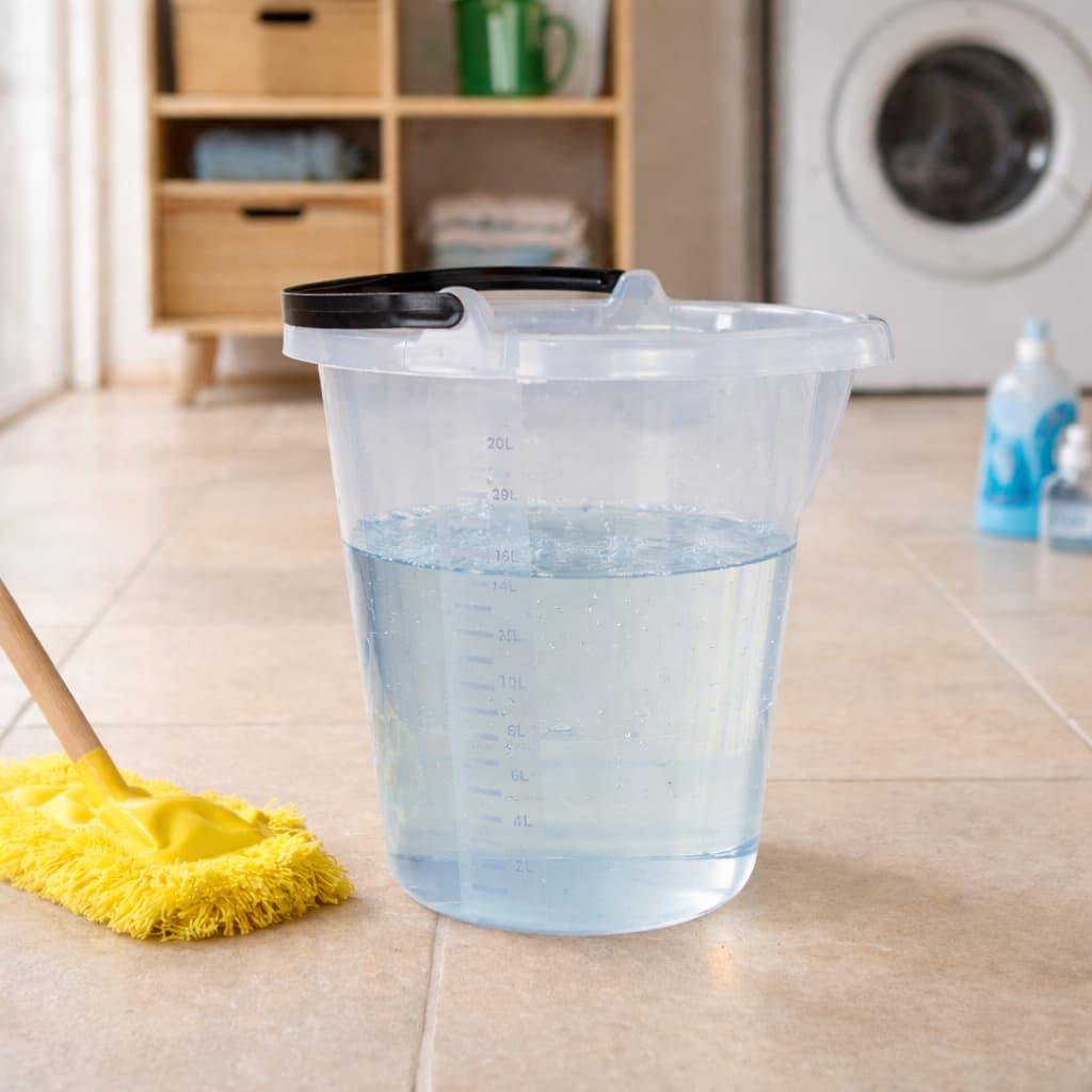 Balde Plastico Reforçado Resitente 21L Tranparente Colorido Alça