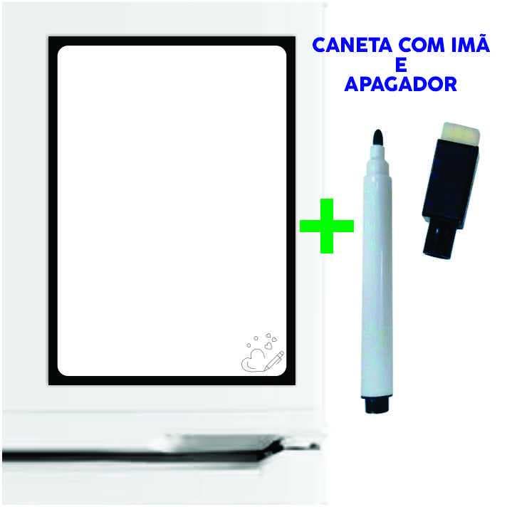 Imã de Geladeira Planner Semanal Magnético com Caneta Escreve e Apaga