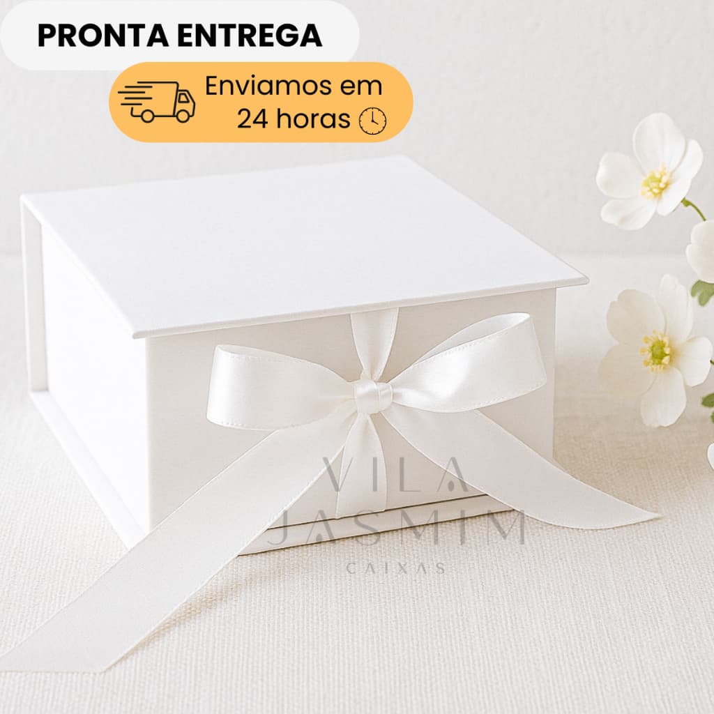 Caixa Cartonada  Presente Padrinhos Batizado Casamento 15 x 15 x 6 PRONTA ENTREGA