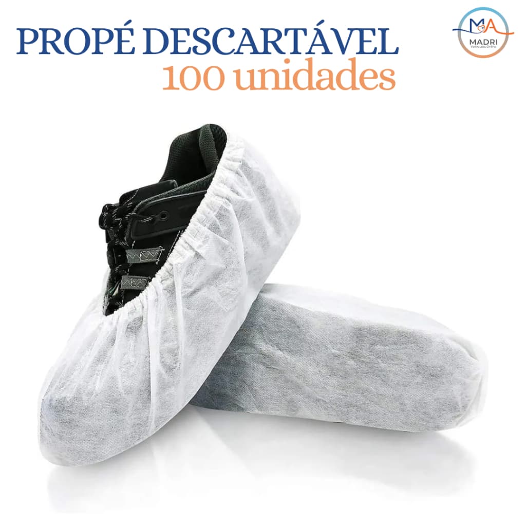 Kit 100 Propé Descartável Sapatilha TNT C/ elástico (100 unidades)