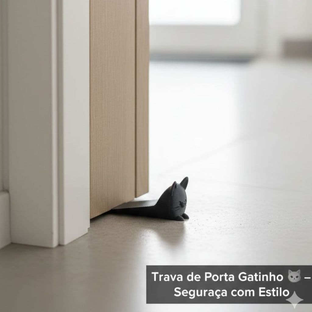 Suporte Trava Porta Gatinho Aparador Peso Trava Porta Cunha Calço Divertido