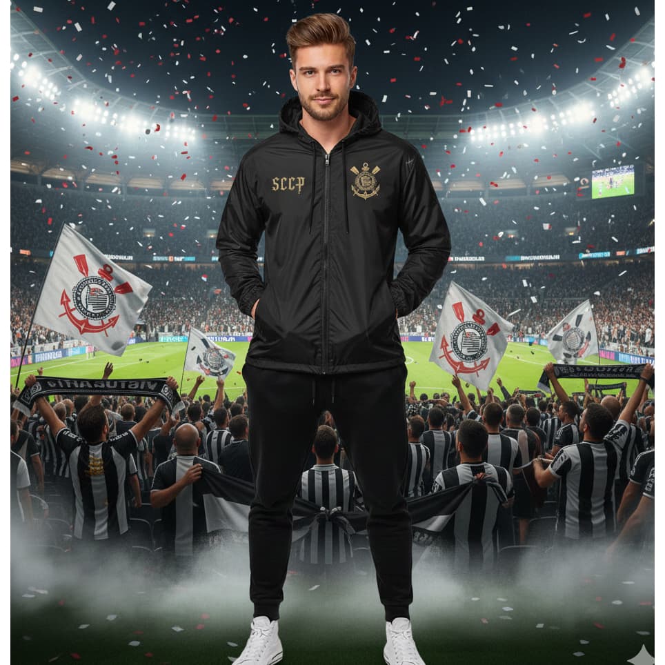 Corta Vento corinthians Adulto , Unissex E INFANTIL Ultra leve com Capuz DIA DOS PAIS