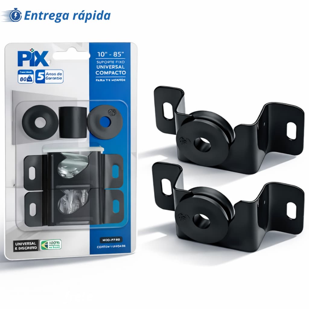 Suporte Universal Fixo para Smart TV LED LCD  Parede e Painel 10 24 32 43 50 55 60 75 85 Polelgadas