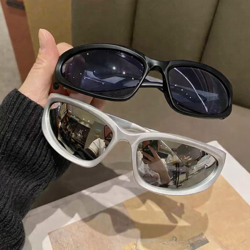 Óculos de Sol Y2K Retrô Polarizado Unissex Proteção UV Para Homens e Mulheres Estilo Cyberpunk