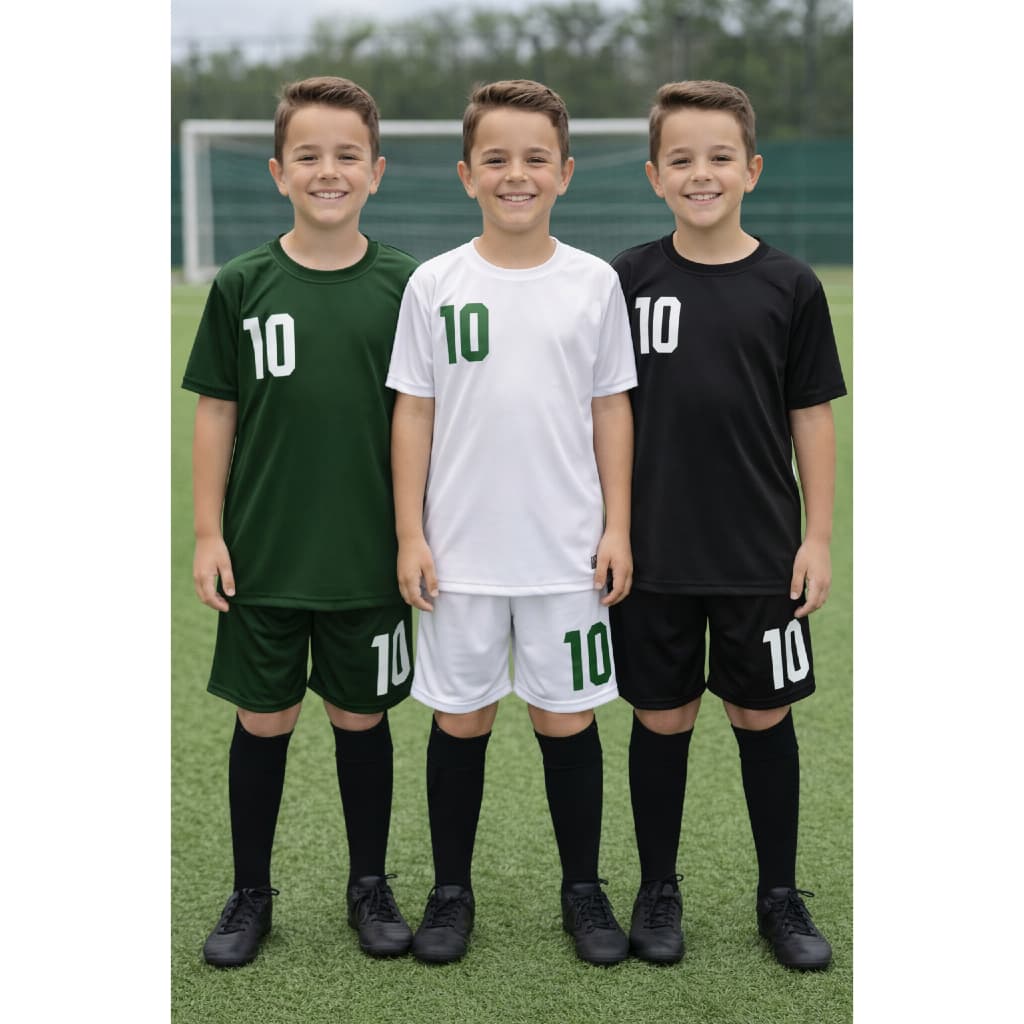 Conjunto Camiseta e Shorts Infantil Juvenil Jogador Camisa 10 Diversas Cores