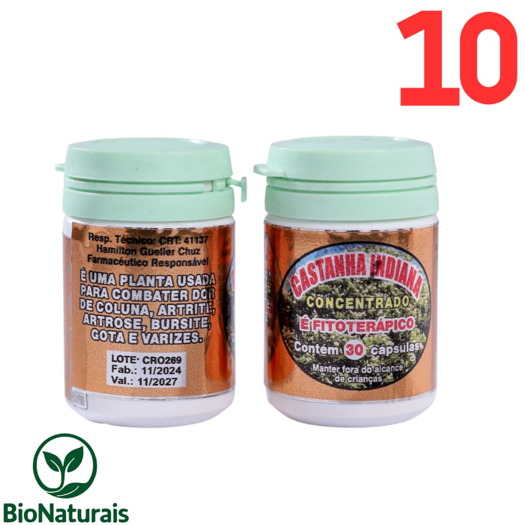 Kit com 10 unidades Castanh@ india 100% Original Envio imediato