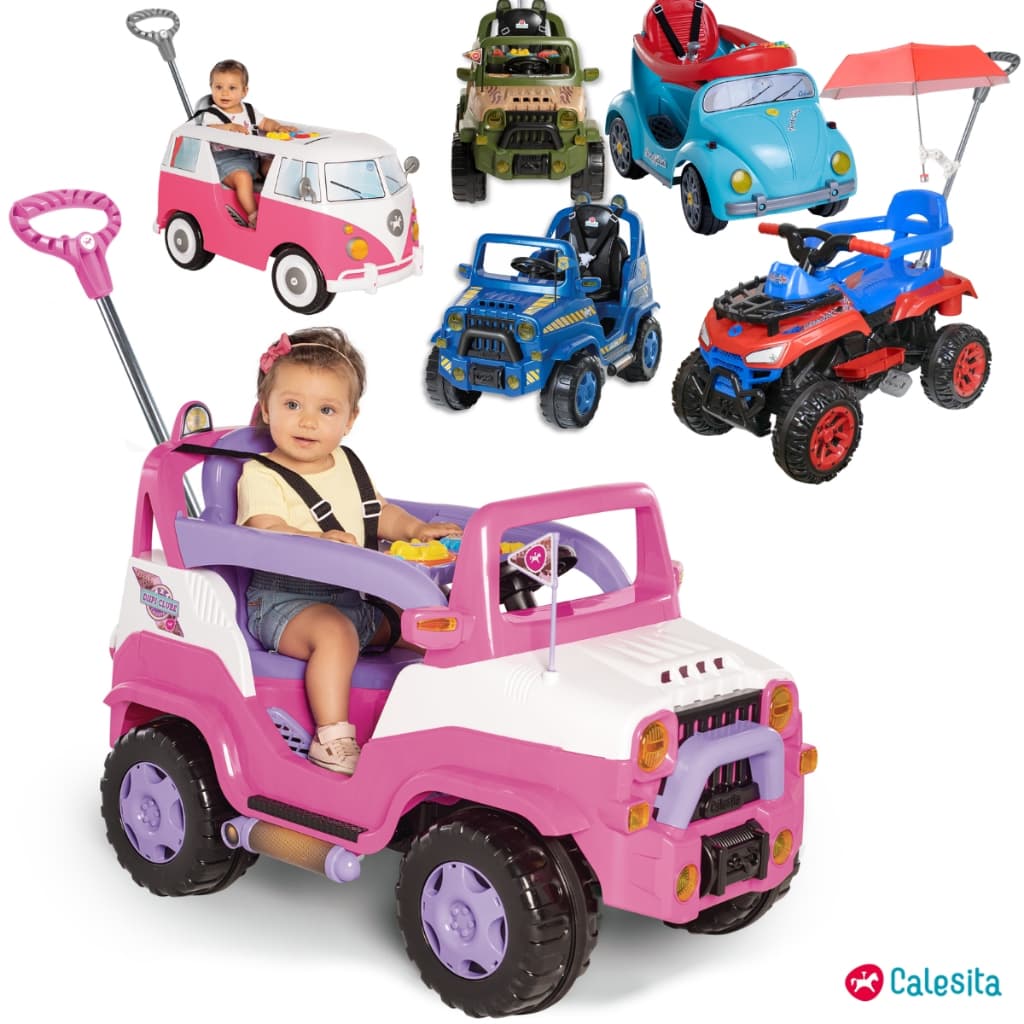 Quadriciclo Infantil Carrinho Menina Menino Passeio e Pedal Calesita Suporta Até 30kg