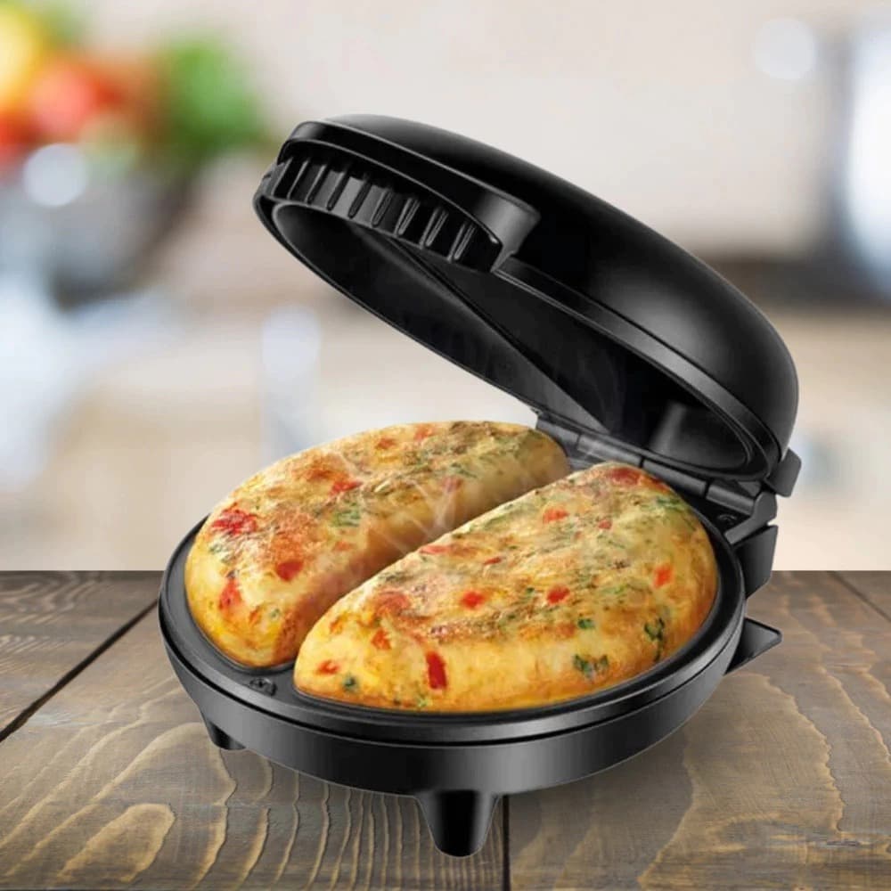 Omeleteira Antiaderente Elétrica Dupla Luz Piloto Acabamento Em Inox Base Porta Fios 127V Ou 220V-AGRATTO-