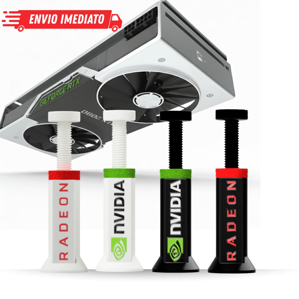 Suporte Ajustável para Placa de Vídeo GPU - NVIDIA e Radeon | Universal com Regulagem de Altura Varias core