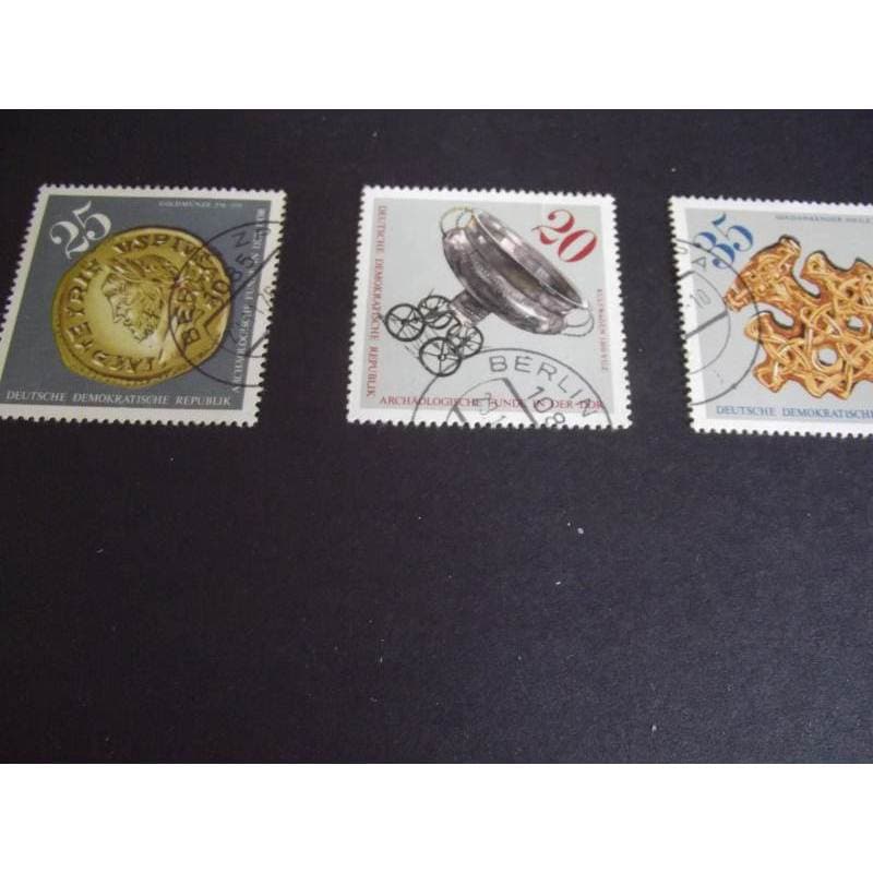 Série de selos sobre arqueologia Alemanha DDR