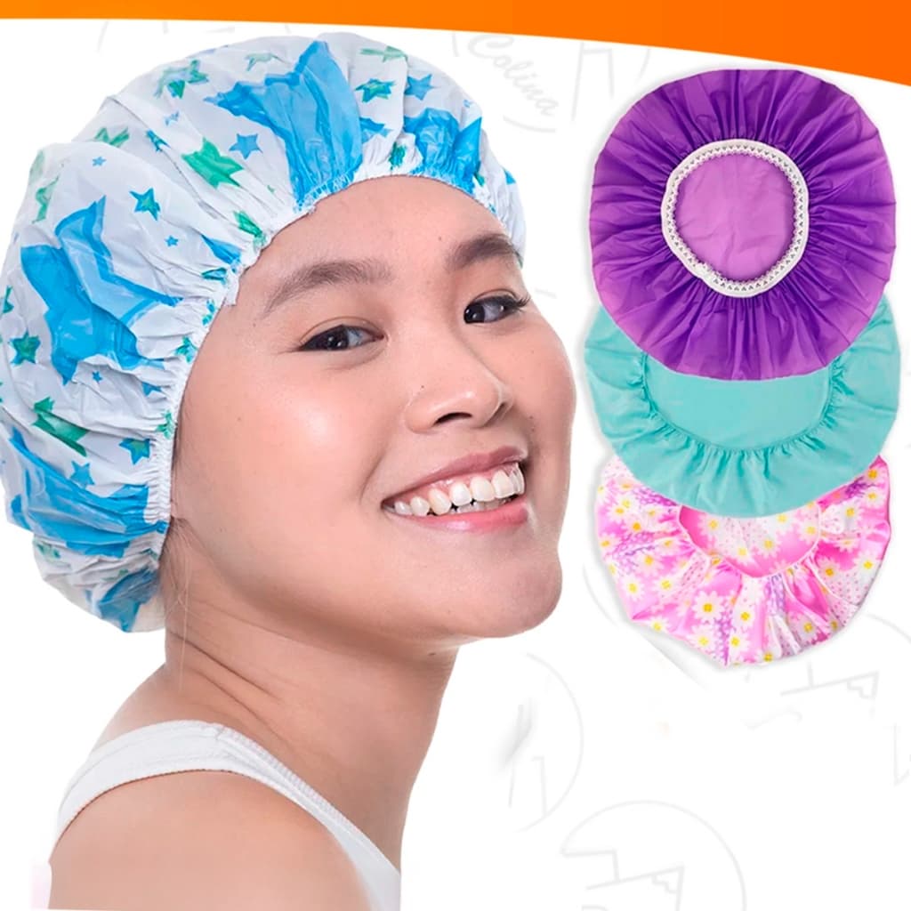 Kit Com 75/60/45/30/15 Toucas Para Banho Atacado Com Elástico Impermeável Tintura Hidratação Várias Estampas